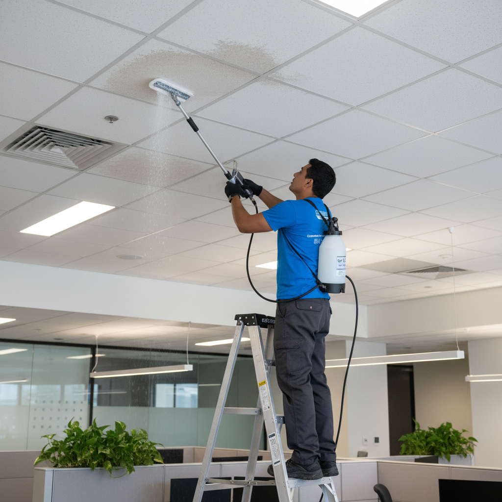 Ceiling restoration cleaning