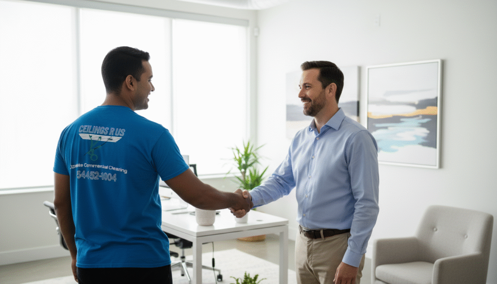 professional ceiling cleaning