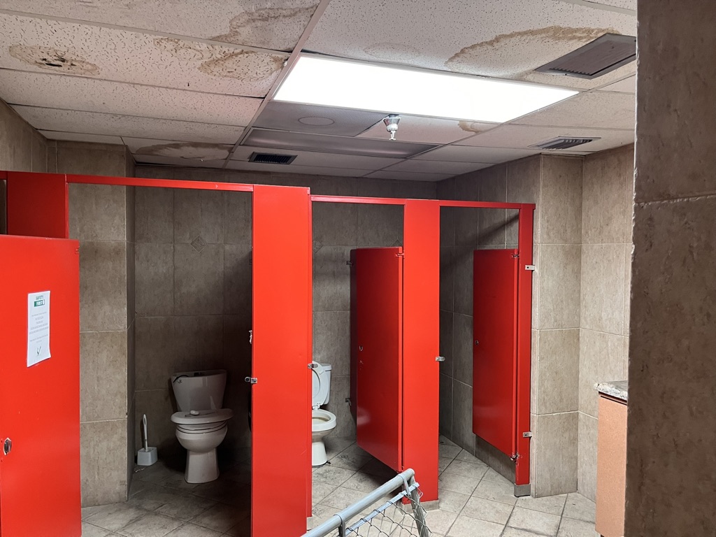 Bathroom ceiling damage