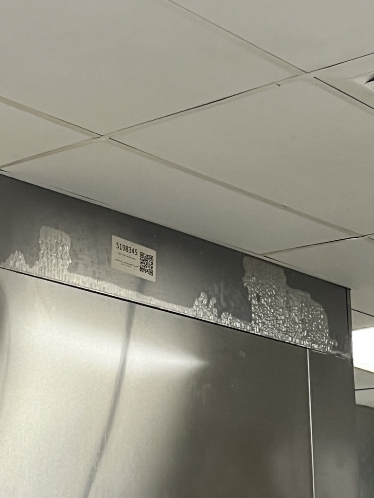 Water damaged ceiling