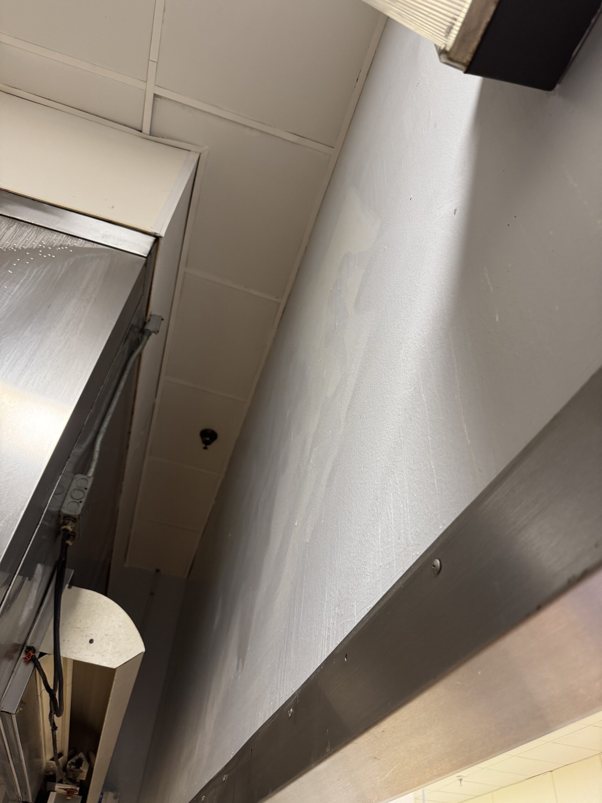 Same ceiling after professional cleaning — inspection-ready