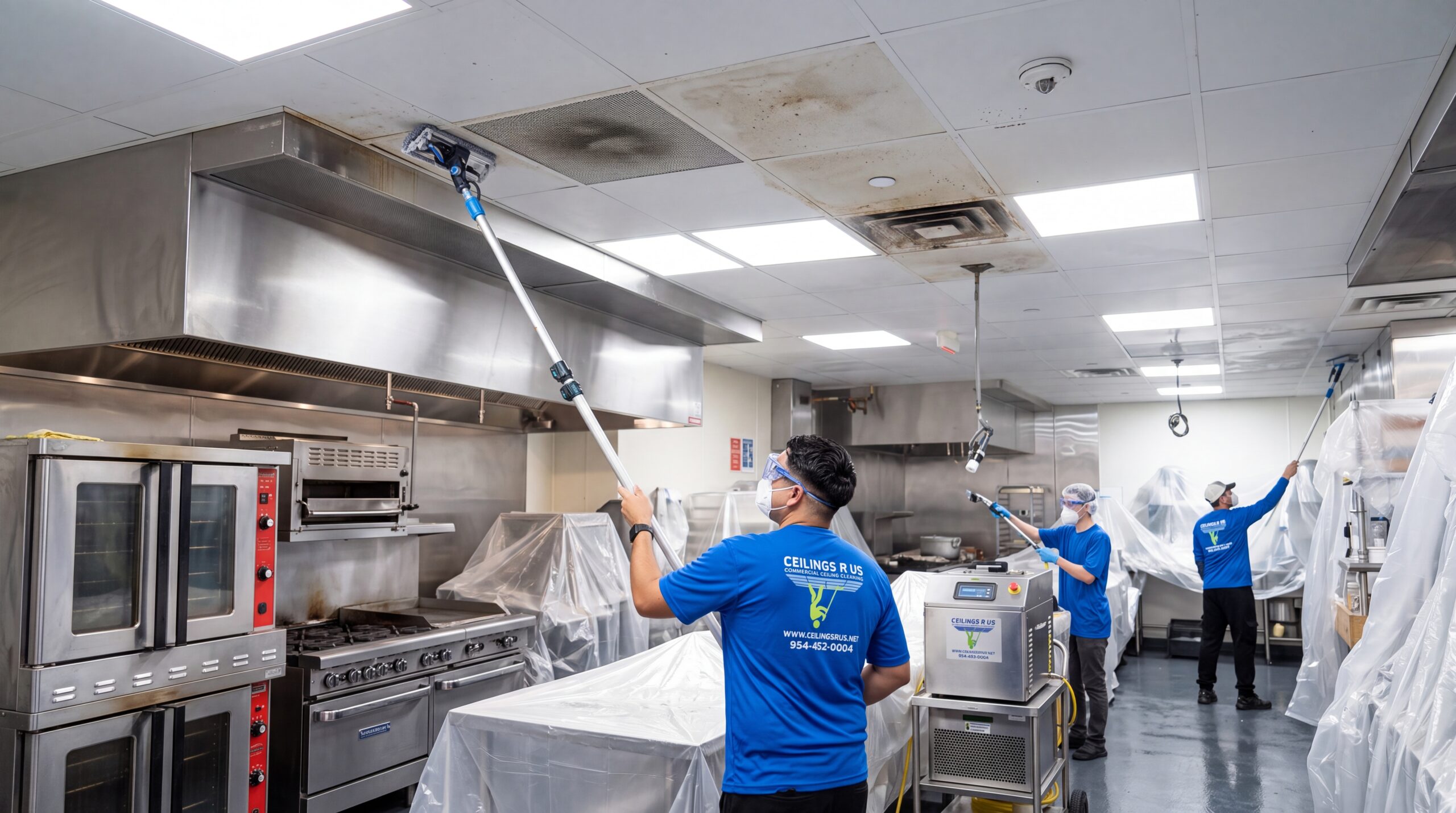 commercial ceiling and HVAC cleaning